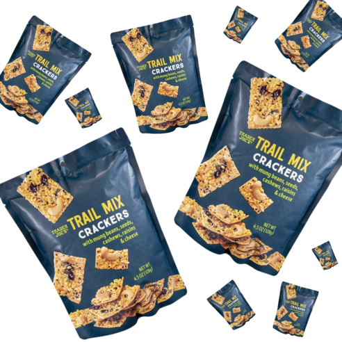 Trader Joe's Trail Mix Crackers 트레이더조 트레일 믹스 크레커 128g 10팩