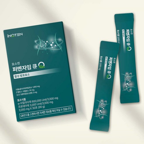 인큐텐 효소엔 퍼멘자임 큐 3,000mgX30포(90g)물병증정