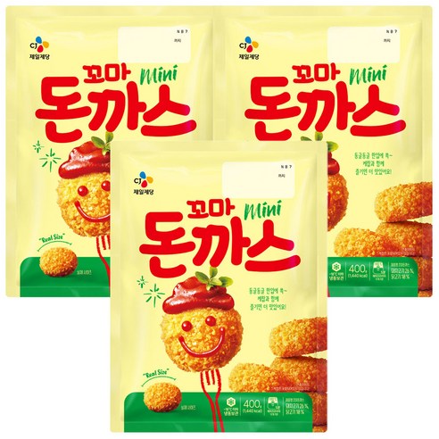 CJ제일제당 맛있는 꼬마돈까스, 400g, 3개