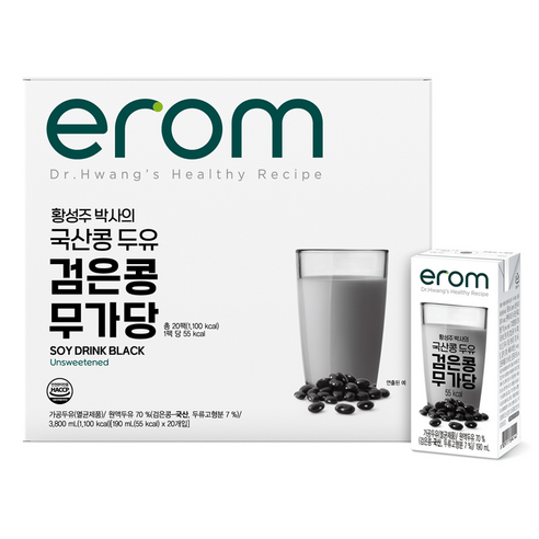 이롬황성주 검은콩무가당두유 190ml x 60팩