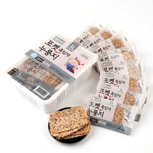 바삭한톨 흑임자 포켓 누룽지 330g 개별포장 간편간식