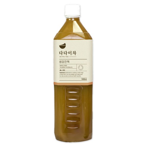 다다이차 바른 무설탕 제로 국산 생강진액 생강차 원액, 1개, 1개입, 1000ml