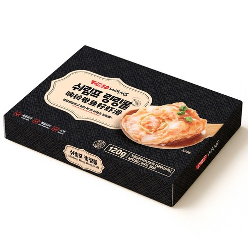 [CHEF WANG] 셰프왕 쉬림프 링링롤 / 냉동 간편식, 3개, 120g