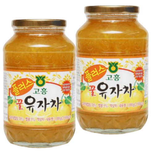 고흥유자 품질인증 최신제조 농협 100% 국산 꿀 유자차, 1kg, 2개, 1개입