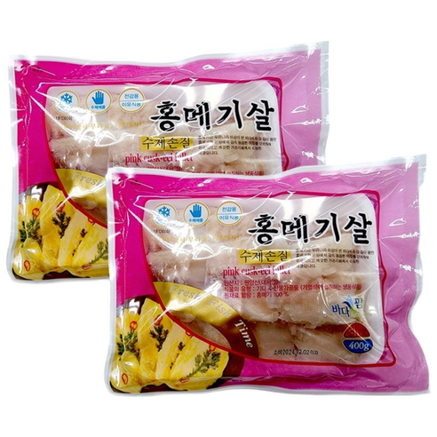 동태전 동태포 홍메기살 400g 2봉 가시제거 순살생산 제수용 수제 전감용 코스트코생선