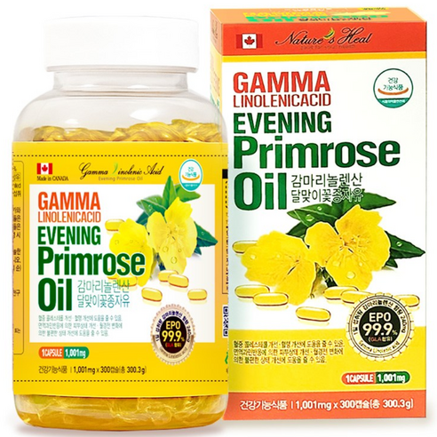 네이처스힐 캐나다직수입 감마리놀렌산 달맞이꽃종자유 (1001mg * 300캡슐) 'Evening Primrose Oil'