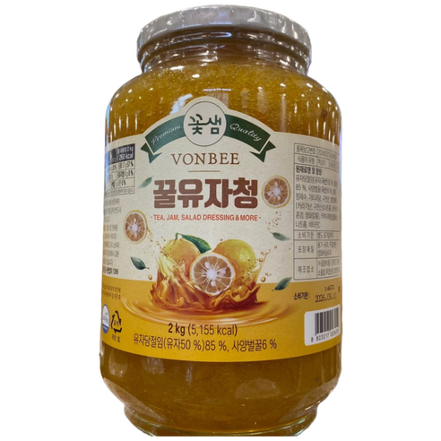 본비 꿀유자청 2kg, 1세트, 2개입, 2kg