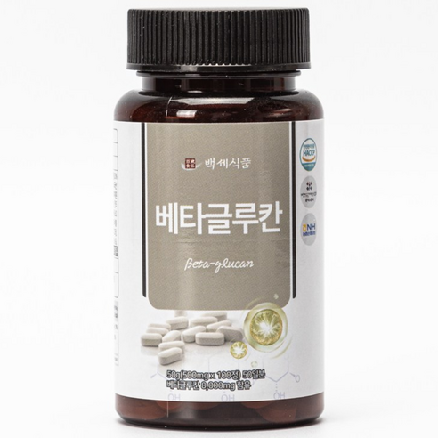 베타글루칸정 500mg x 100정 국산효모 HACCP 인증제품, 100정, 4개