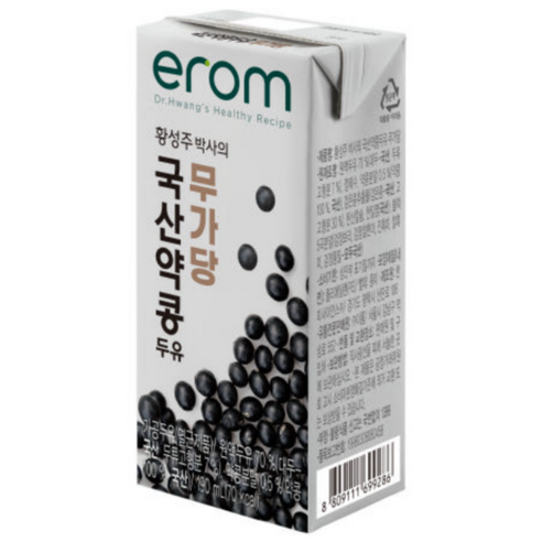 이롬 황성주 국산콩 약콩두유 무가당 190ml 2입, 1박스, 6.08L