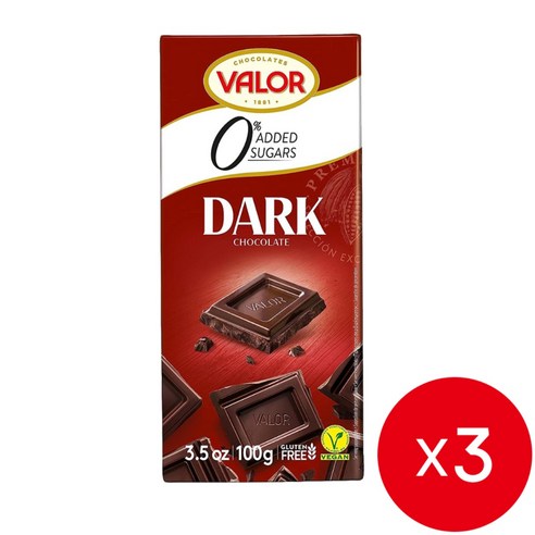 발로르 슈가프리 다크초콜릿 52% 100g x 3개, 3개, 100g