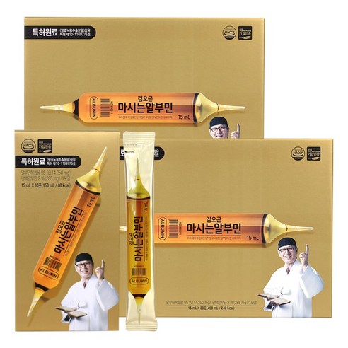 주원생활건강 NEW 김오곤 마시는알부민 더 진해진 알부민+선물용쇼핑백+김오곤녹용홍삼보력환(리뷰이벤트), 60개, 15ml