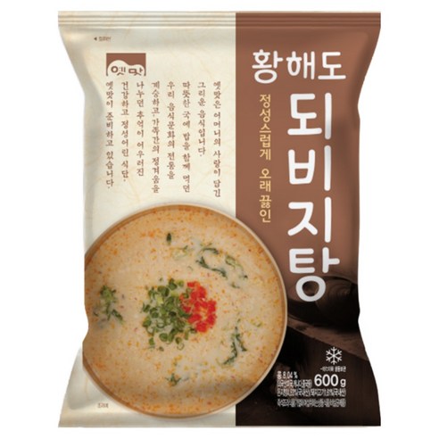 고향식품 고향식품 옛맛 황해도되비지탕 600g 1박스(25개입)
