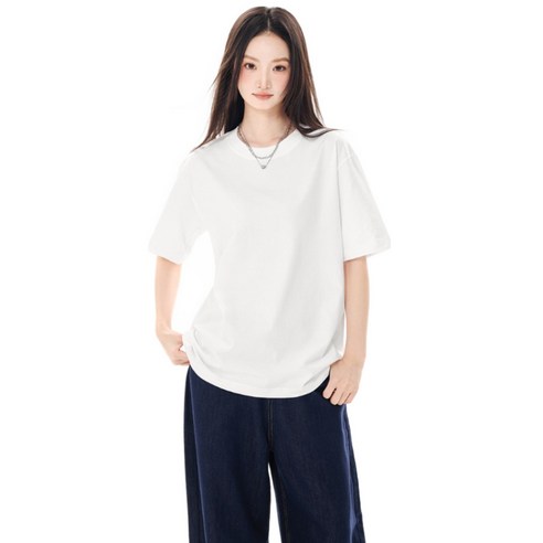 남녀공용 순면 반팔티 무지티 230g 100% 코튼 고밀도 기본티