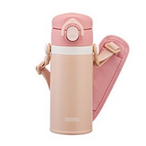 써모스 마이 디자인 보틀 스트랩 원터치 타입 시즌2 350ml JOI-351K, 써모스 JOI-351K-피치핑크 PP