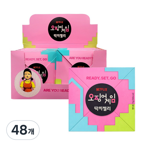 오징어게임 딱지젤리, 48개, 15g