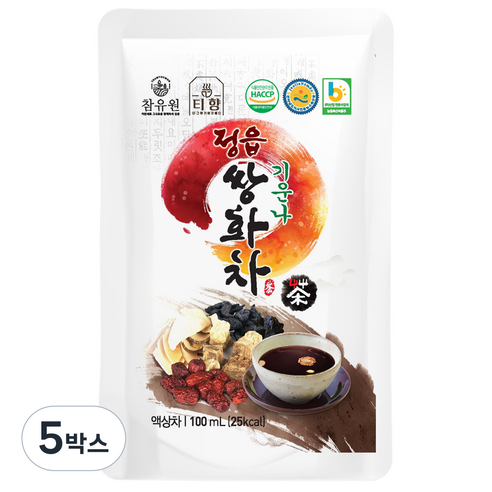 참유원 기운나 정읍 쌍화차 2배 찐한 수제 국산원료 -, 100ml, 10개입, 5박스