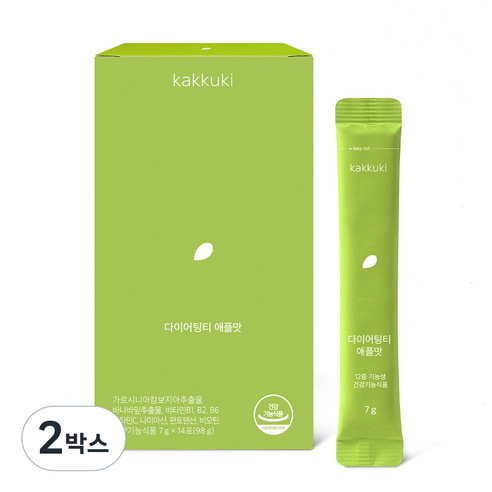 다이어팅티 애플맛 체지방 감소, 혈당케어, 비타민, 미네랄 12중 기능성 마시는 탄산 다이어트, 14회분, 2박스