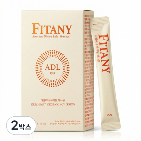 [FITANY] 피타니 리얼비네 유기농 애사몬 비가열 레몬즙 애사비, 2박스, 350g