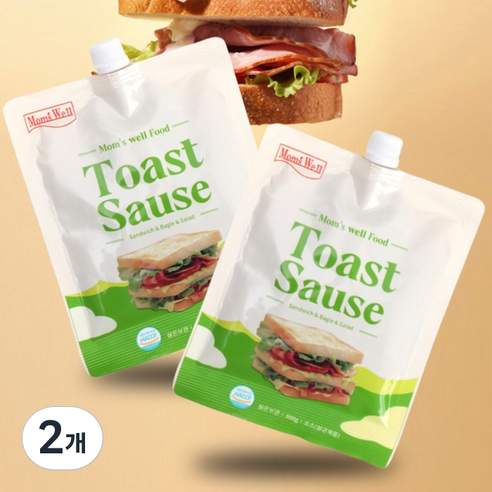 맘스웰 토스트 소스 300g, 2개, 300g
