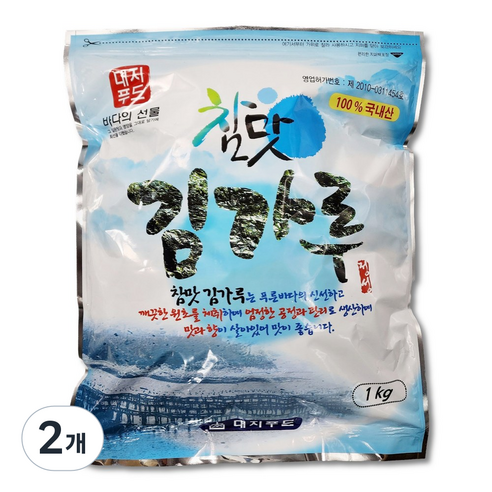 대지푸드 참맛 김가루 조미 업소용, 2개, 1kg