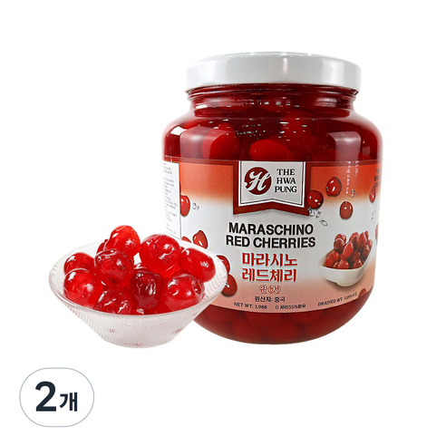 (배터짐) 화붕THP 마라시노 홍체리(꼭지없음 대병) 레드체리 통조림