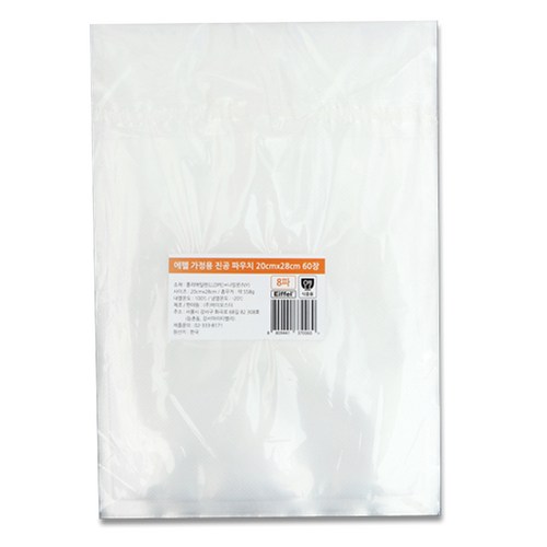 에펠 진공포장기용 비닐 20 x 28 cm, 60개입