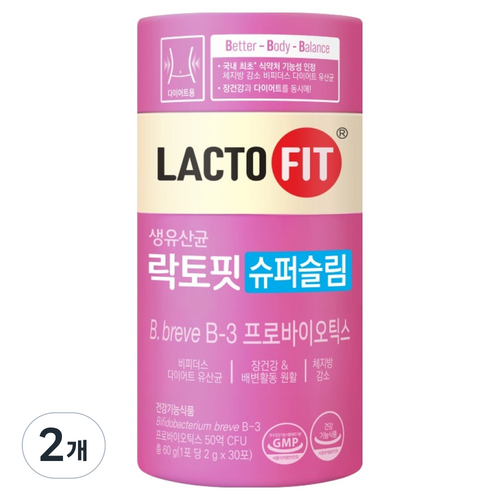 락토핏 슈퍼슬림 30p, 60g, 2개