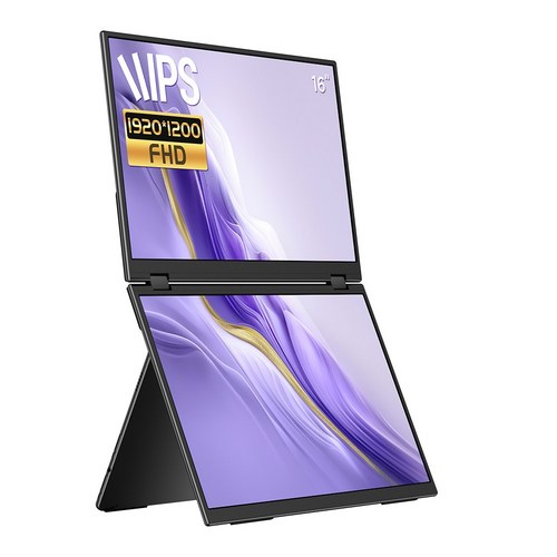 EHOMEWEI 이홈웨이 포터블모니터 휴대용모니터 듀얼모니터 서브모니터 X2Pro 2.5K QLED 100%DCI-P3 sRGB 16인치 맥OS 윈도우 덱스 게임콘솔 미니PC 호환, X1B, 40.64cm