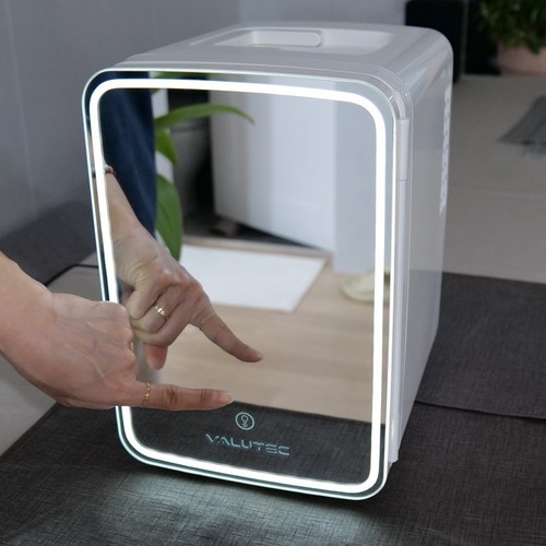 벨류텍 LED 조명장착 거울 10리터 화장품 냉장고 확실한 AS보장 VR-010L 차량용 화장품 냉장고, VR-010L거울