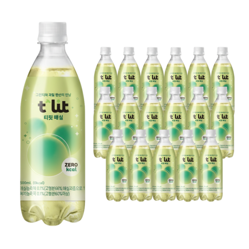 티릿 매실 제로 탄산음료, 24개, 500ml