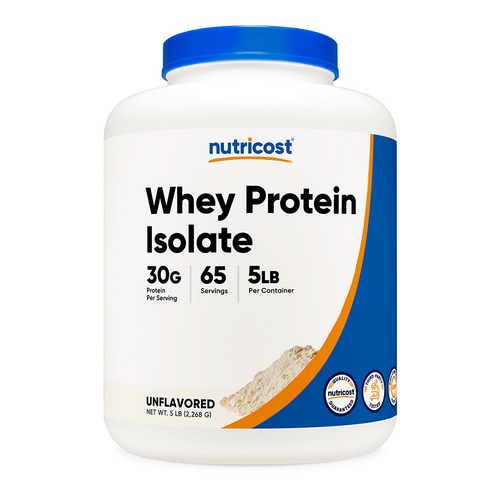 뉴트리코스트 WPI 웨이프로틴 아이솔레이트 맛있는 단백질 보충제 2268g 무맛 1개, 2.268kg, 1개