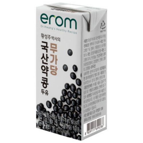 이롬 황성주 국산콩 약콩두유 무가당 190ml 2입, 1박스, 6.08L