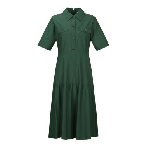 베스띠벨리 버튼장식 카라 롱 원피스 BIOAF2541