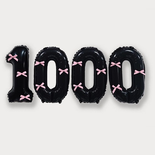 올리브파티 숫자 풍선  발레코어 리본 12p 기본 세트