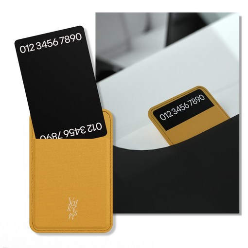 발키리스 쓰윽 양면 끼우는 주차번호판, 1개, 아말피옐로우