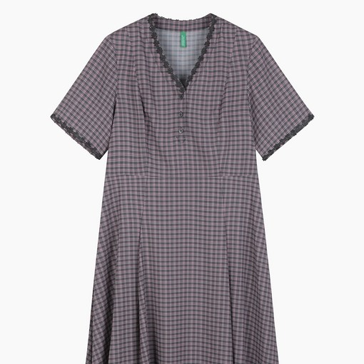 백화점정품 26년NEW 베네통 체크 원피스 BAOP98431