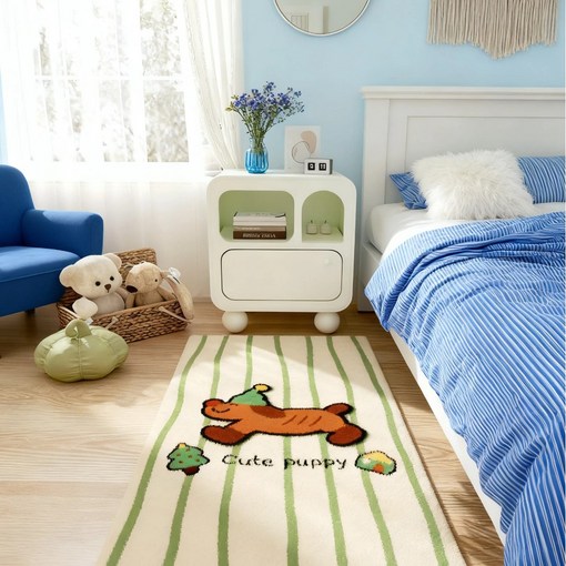 모던 인테리어 침대 옆 러그  키즈룸 베이비룸 카페트