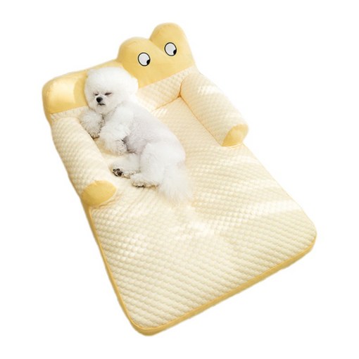 Tinduo 분리 및 세척이 가능한 통기성이 좋은 반려견 쿨링 매트 미끄럼 방지 휴대용 아이스 실크 매트, 1개