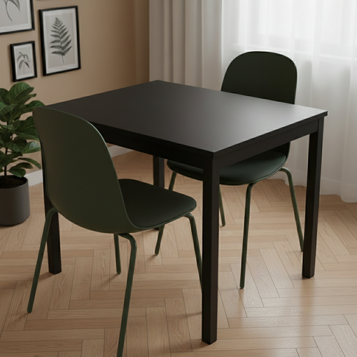 비셀리움 모던테이블 사각 식탁테이블 2인 다이닝 테이블 1인용 2인용 3인용 4인용 6인용 블랙프레임 식탁 600 800 1000 1200 1400