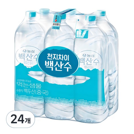 백산수 무라벨 생수 2L 24개 신선한 자연의 맛
