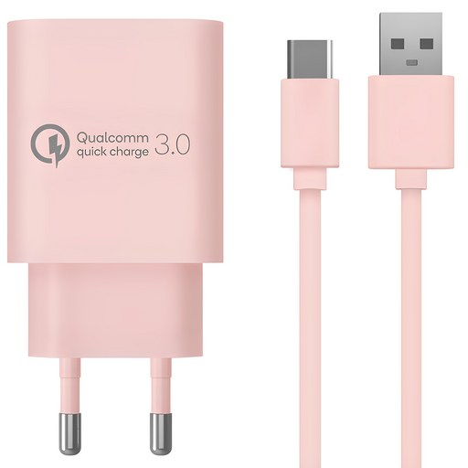 퀄컴 공식인증 QC3.0 18W 고속충전기 C타입 충전케이블 1.2m 세트 홈플래닛