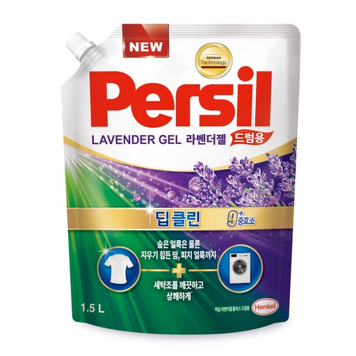퍼실 라벤더젤 플러스! 드럼용 리필 1.5L 1개
