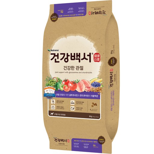 강아지 건강백서 건강한관절 사료 6kg 1개 반려견을 위한 최상의 선택