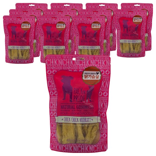 팩앤프라이드 반려동물 동결건조 간식, 닭가슴살, 99g, 12개