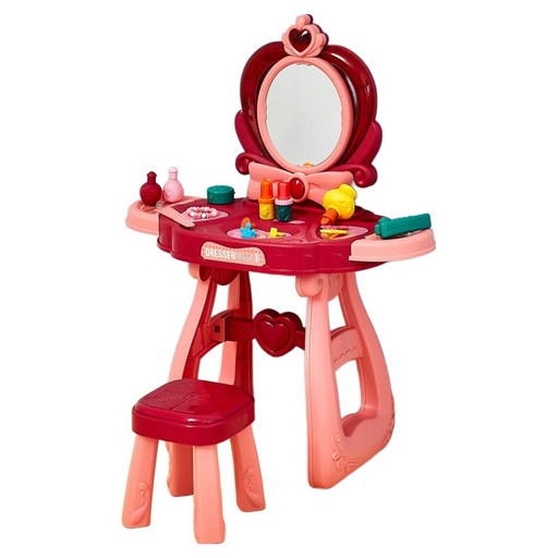 모던하우스 키즈뷰티 블링블링 화장대  미니 스툴 세트, 핑크, 1세트