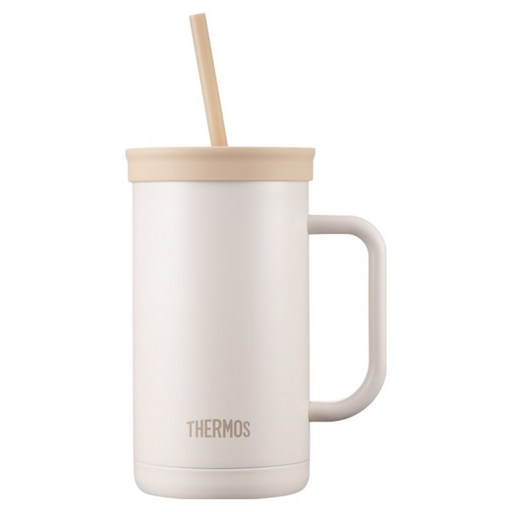 THERMOS 膳魔師 The Compact 吸管杯/隨行杯, 奶油色 CR, 720ml, 1個