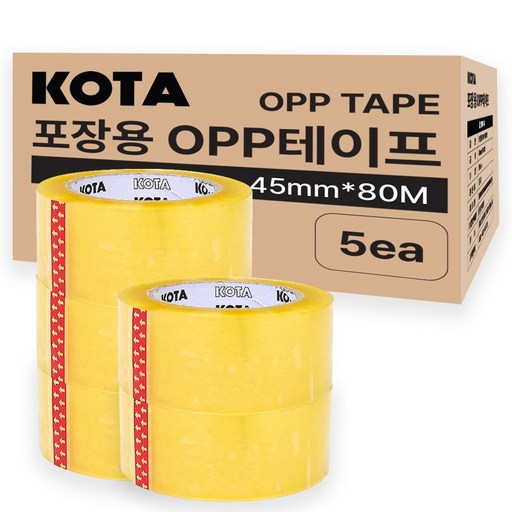 코타 포장용 박스테이프 투명 45mm x 80m