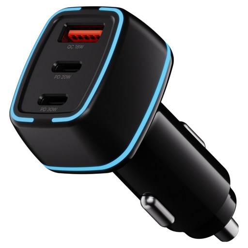 뉴클 PD 50W 3포트 차량용 시거잭 C타입 USB타입 고속 충전기