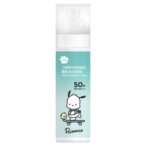 그린핑거 산리오 포차코 에디션 야외놀이 쿨링 선스프레이 SPF50+ PA++++