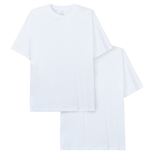 SPAO 男女通用 棉質 標準版型 短袖T恤 SPRWGA9A21 2件組, 10 白色